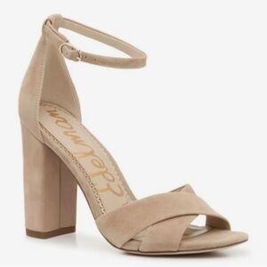 SAM EDELMAN Yancy Golden Oatmeal Heels Size 8.5